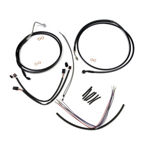 XR OE Style Black w/Black Fittings Handlebar Kit 12" - 14" Apes