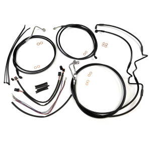 XR OE Style Black w/Black Fittings Handlebar Kit 12" - 14" Apes