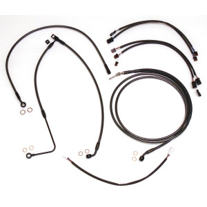 Black Pearl Softail Handlebar Installation Kit 12"-14" Ape Hangers