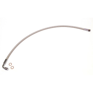 Polished Stainless Designer ABS Upper DOT Brake 90° 10mm 15"