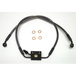 Black Pearl Designer ABS Dual Disc Lower DOT Brake Line