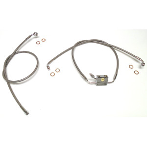 XR Stainless M8 Softail Dual Disc ABS Lower and 22" Upper Brake Line