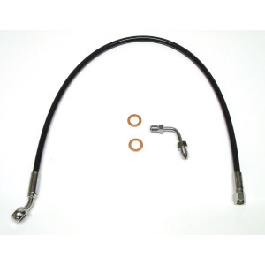XR Stainless BLK/CHRM M8 Softail Dual Disc ABS 22" Upper Brake Line w/Adapter