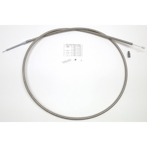 BYO® Braided Stainless 1-Piece Clutch Cable - Sportster