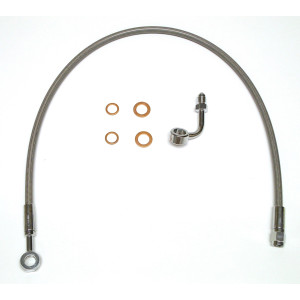 XR Stainless Non-ABS 23" Trike Upper Brake Line w/Adapter 180° 10mm