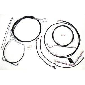 XR OE Style Black w/ Black Fittings Handlebar Installation Kit 12"-14" Apes