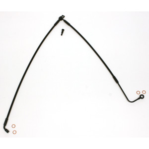 XR Black Coated ABS Lower Brake Line Single w/ Black Fittings