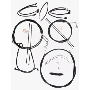 XR OE Style Black w/Black Fittings Touring Handlebar Kit 12" - 14" Apes