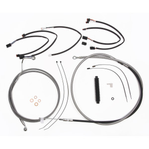 XR OE Style Stainless w/Chrome Fittings Touring Handlebar Kit 12" - 14" Apes