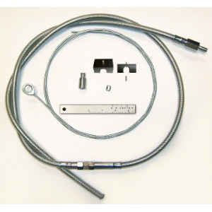 BYO® Stainless 2-Piece Clutch Cable – 96+ Touring & Sportster