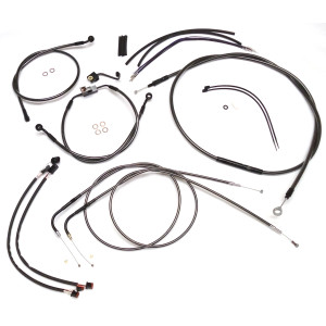 Black Pearl Dyna Handlebar Installation Kit 12"-14" Apes