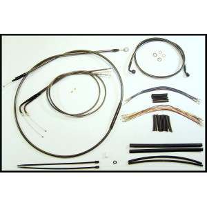 Black Pearl Softail Handlebar Installation Kit 12"-14" Apes