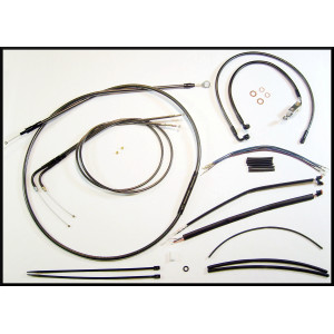 Black Pearl Dyna Handlebar Installation Kit 18"-20" Apes