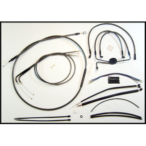 Black Pearl Dyna Handlebar Installation Kit 12"-14" Apes