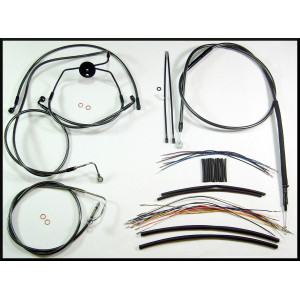 Black Pearl Touring Handlebar Installation Kit 12"-14" Apes
