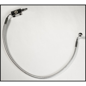 Sterling Chromite II Designer ABS Lower Single Disc DOT Brake Line Kit +2" - FXD