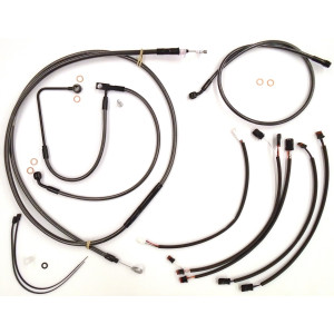 Black Pearl Softail Handlebar Installation Kit 12"-14" Ape Hangers