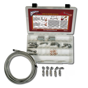 BYO® Basic DOT Brake Line Builder's Kit -Single Disc - Stainless