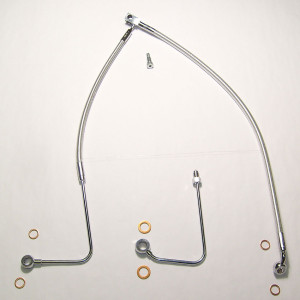 Single Disc Braided DOT ABS Front Brake Line Kits