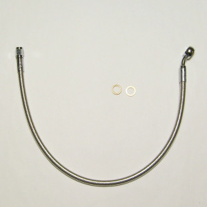 Polished Stainless Designer ABS Upper DOT Brake 180° 10mm 13"
